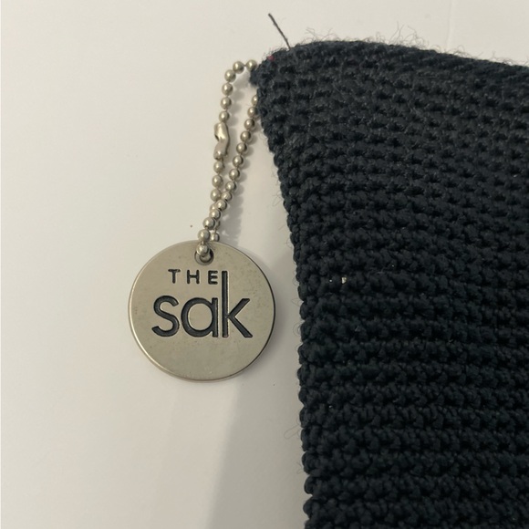 The Sak Black Crochet Wallet Coin Purse Cosmetic Bag 8” Excellent Condition Y2K - Picture 2 of 6